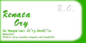 renata ory business card